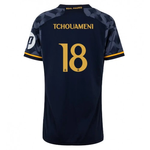 Real Madrid Aurelien Tchouameni #18 Gostujuci Dres za Ženska 2023-24 Kratak Rukav